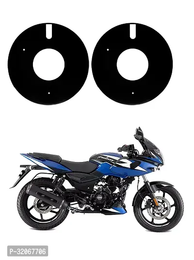 Delhismart Full Disc Pro Bike Wheel Cover Pack of 2 ( Black )Abs Material For Pulsar 220 F-thumb0