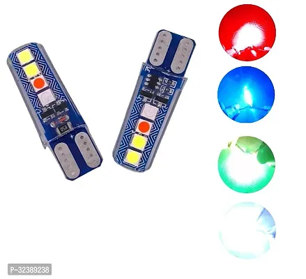 Parking T10 Led Light Set Of 2 ( Multicolored)Strobe Flashing-thumb0