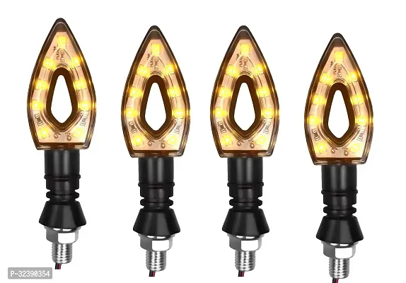 Cat Eye Led Motorcycles Indicator Set Of 4 ( Yellow)