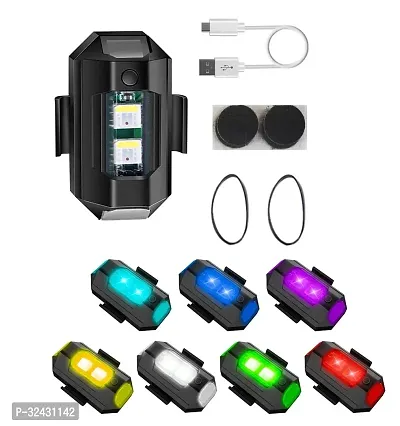 7 Color Changing Led Strobe Safety Light for Motorcycles Pack of 1