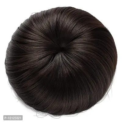 Clixfox Women's and Girl's Synthetic Hair Bun Extension (Brown)
