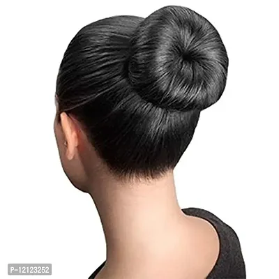 Generic Synthetic Hair Bun Extension Artificial Juda For Women And Girls (Natural Black)-thumb4