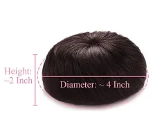 Clixfox Women's and Girl's Synthetic Hair Bun Extension (Brown)-thumb1