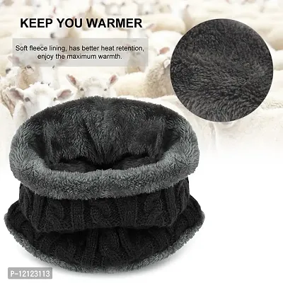 MUCO Womens Mens Winter Hat Warm Thick Beanie Cap Scarf for Winter Knit Ski Beanies-thumb4