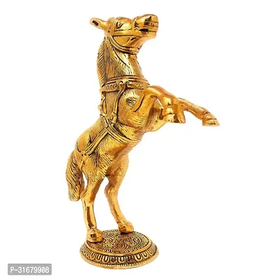 Craft Items Handicrafts Jumping Metal Horse Statue Showpiece Decorative Figurine Home Decor Interior Item Feng Shui Table Idol Golden