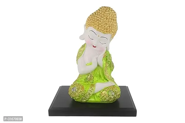 Craft Items Poly Resin Monk Decorative Baby Buddha Statue Showpiece in Thinking Position-thumb0