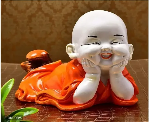 Craft Items PolyResin Laughing Baby Buddha for Money and Wealth fengshui Statue Showpiece-thumb0