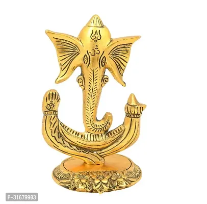 Metal Pratham Pujya Pratham Pujya Lord Trishul Ganesha Idol-thumb0