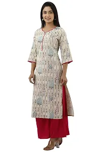 JAIPUR VASTRA Womens Cotton Printed Straight Kurta-thumb1