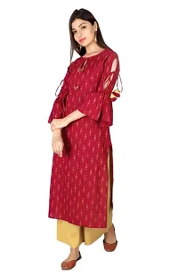 JAIPUR VASTRA Women's Cotton Ikat Print Straight Kurta-thumb4