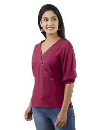 JAIPUR VASTRA Womens Rayon Western Peplum Top-thumb1