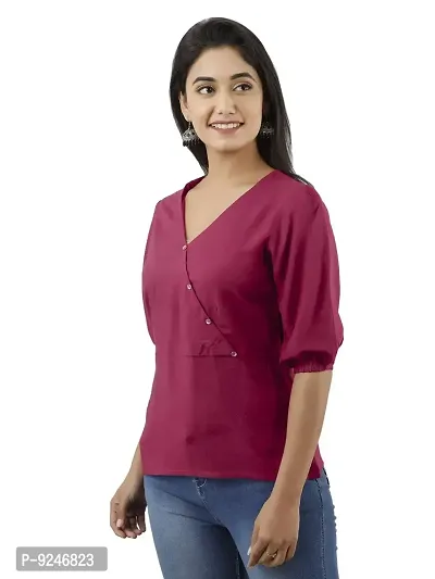 JAIPUR VASTRA Womens Rayon Western Peplum Top-thumb2