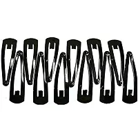 Drishtireg; Original Hair Tic Tac Black Metal Mediam Size For Girls  Women Pack of 12 Set Of 2 (12 pair)-thumb1