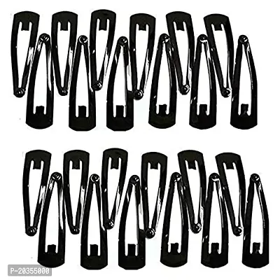 Drishtireg; Original Hair Tic Tac Black Metal Mediam Size For Girls  Women Pack of 12 Set Of 2 (12 pair)-thumb0