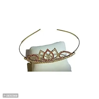 Drishtireg; Golden Crystal Rhinestone Princess Hair Tiara Crown for Girls and Kids (Same Design)