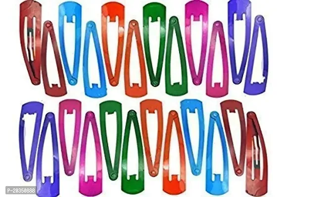 Drishti Original Jp Hair Tic Tac Multi-Color Metal Mediam  Small Mix Size For Girls  Women Pack Of 12 Set Of 3 (18 Pair)-thumb0