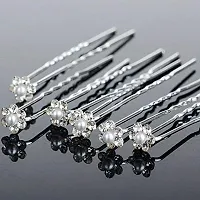 Drishtireg; Hair Bun Pin Fancy Juda Pins with crystal rhinestone for Women and Girls 2 box Set of 24-thumb1