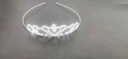 Gownlink Silver Crystal Tiara Crowns for Bridal Women Girls Wreath Headpiece Princess Elegant Crown Bridal Wedding Prom Birthday Party Headbands for Women Hair Accessories. (Silver_C011)-thumb1