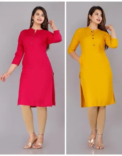 Fancy Rayon Kurti for Women Pack of 2