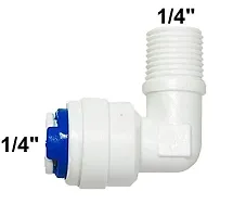 AQUALIQUID RO Pipe Connectors Push 1/4 Elbow Connector for Ro Water Purifier 1/4 to Pipe Fittings/Pipe Connector/use This Elbow Connector on Ro 1/4 to 1/4 (12 Pcs)-thumb1