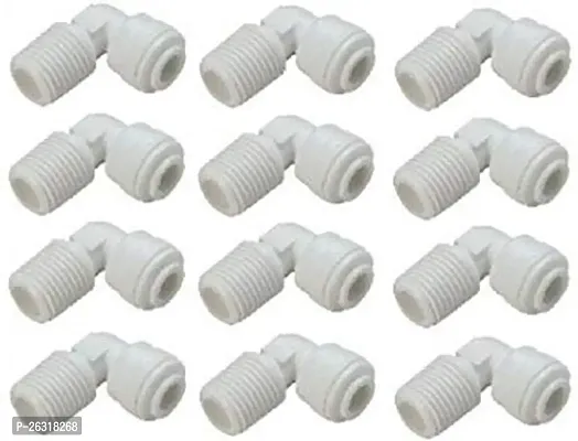 AQUALIQUID RO Pipe Connectors Push 1/4 Elbow Connector for Ro Water Purifier 1/4 to Pipe Fittings/Pipe Connector/use This Elbow Connector on Ro 1/4 to 1/4 (12 Pcs)-thumb0