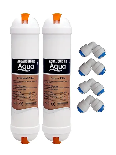 AQUALIQUID RO Aqua Carbon Filter + Sediment Filter + 4 pcs connactor Suitable for All RO Water Purifier