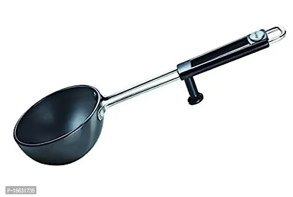 Aluminium Hard Anodised Tadka Pan, 10 cm, Black-thumb0