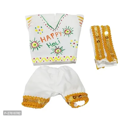 Holi Dress Self Designed and Decorated With Laces (Size 5)