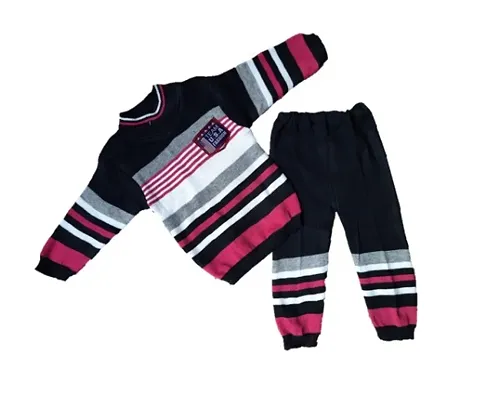 Rebiva Kid's woolen winter wear Top  Bottom Sets (Pack of 1)