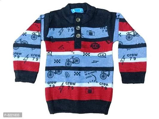 Classic Wool Printed Kids Boys Sweaters Pack of 2-thumb2