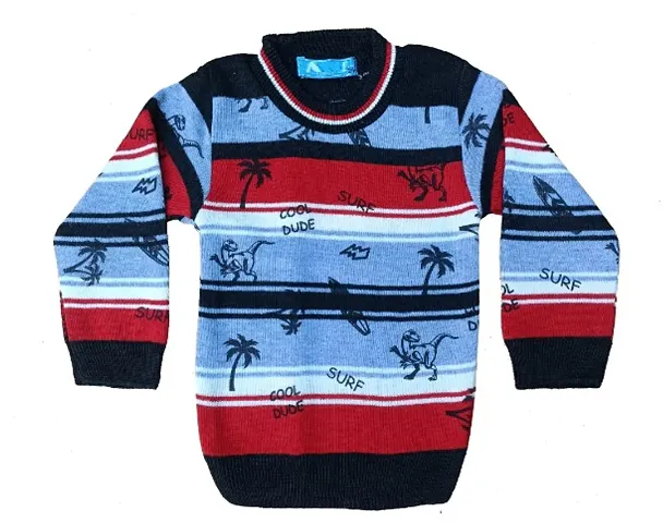 Classic Wool Printed Kids Boys Sweaters