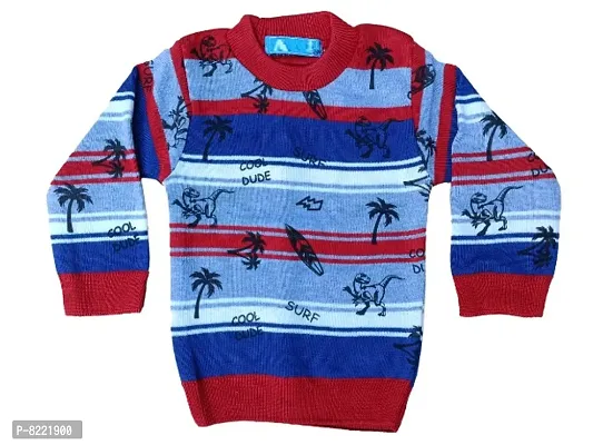 Classic Wool Printed Kids Boys Sweaters-thumb0