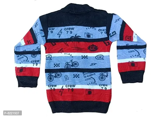 Classic Wool Printed Kids Boys Sweaters-thumb2