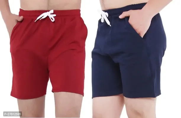 Men Solid  Basic, Gym, Shorts Sports Shorts Bottom Set (PACK of 2)