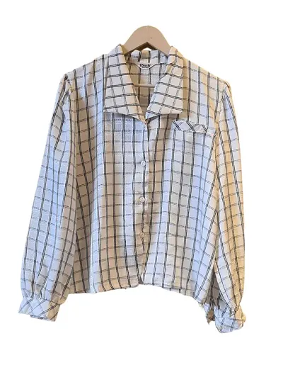 Stylish Georgette Checked Shirt For Women