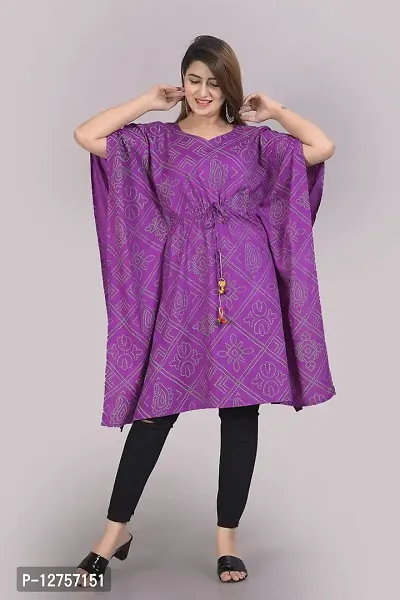 VMS Fashion Bandej Printed Kaftan (XX-Large, Purple)-thumb5