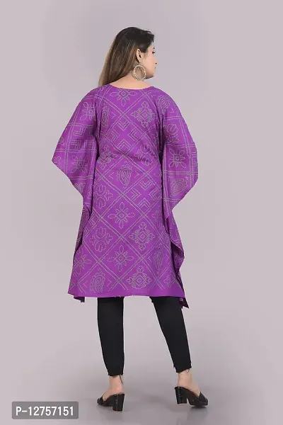 VMS Fashion Bandej Printed Kaftan (XX-Large, Purple)-thumb2