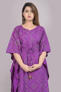 VMS Fashion Bandej Printed Kaftan (XX-Large, Purple)-thumb3