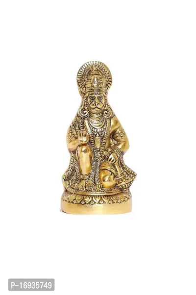 GOLD METAL MAHAVEER HANUMAN JI  BAJRAANGBALI RUDRA AVATAR FOR HOME OFFICE CAR-thumb2