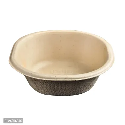 Chuk 180 ml Disposable Bowls, Pack of 250 Biodegradable Sugarcane Bagasse Bowls-thumb0