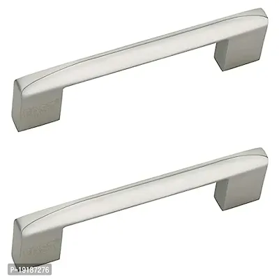 Stainless Steel Mat Triangle Cabinet Pull Handle (White, 96 mm) - 2Pcs-thumb0
