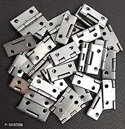 Small Metal Iron Hinge, Cabinet Door (25 x 20 mm) Box Hinge with Screws -20 Pieces