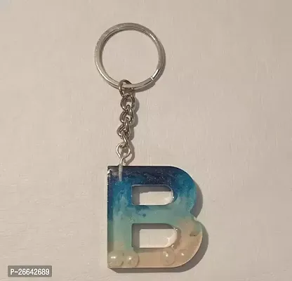 B Letter Handmade Beautiful Resin Keychain Gift Item