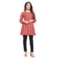 Shiv Textiles Rayon Fabric Printed Round Neck Short Kurtis for Women Top Dresses Kurti for Ladies  Girls Kurtis-thumb4