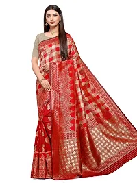 Shiv Textiles Women's Silk Saree (AM016RED_Red)-thumb1