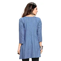 Shiv Textiles Rayon Fabric Printed Round Neck Short Kurtis for Women Top Dresses Kurti for Ladies  Girls Kurtis-thumb3