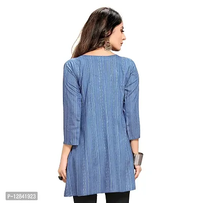 Shiv Textiles Rayon Fabric Printed Round Neck Short Kurtis for Women Top Dresses Kurti for Ladies  Girls Kurtis-thumb4