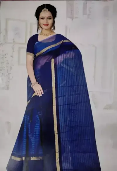 Best Selling Cotton Silk Saree with Blouse piece 