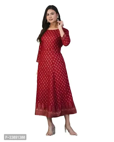 Womens Rayon Embroidered Straight Kurti-thumb0