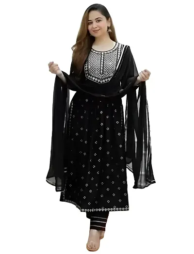 Fancy Rayon Kurta Set For Women